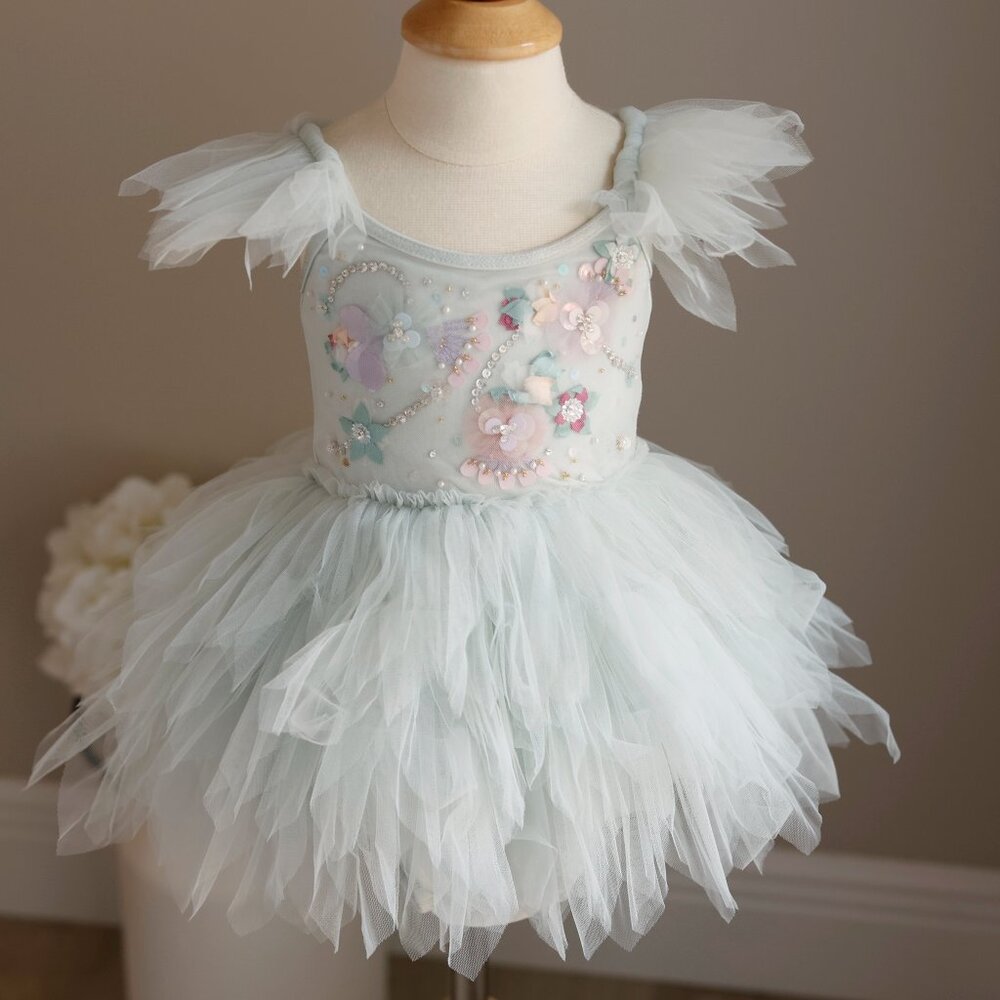 Tutu Du Monde Bébe Blitzen Tutu Dress Portrait Party Flower Girl 3/6 Months NWT